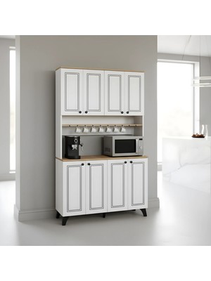 Misterium Zen Mutfak Mikrodalga Bölmeli Kahve Köşesi - Beyaz