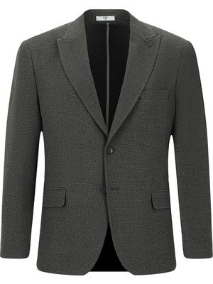 Kiğılı 4 Drop Relaxed Fit Rahat Kesim Desenli Klasik Ceket