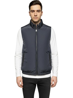 Deriderim Walter Puf Kumaş Erkek Lacivert Yelek