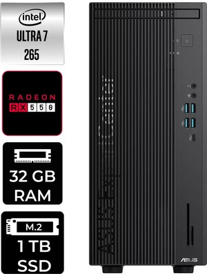 Asus Expertcenter B900MF Core Ultra 7 265 Masaüstü Bilgisayar 32GB RAM 1TB SSD Win11 Home + Per4 USB B9000072650010P467