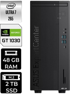 Asus Expertcenter B900MF Core Ultra 7 265 Masaüstü Bilgisayar 48GB RAM 2TB SSD Win11 Home + Per4 USB B9000072650010P593