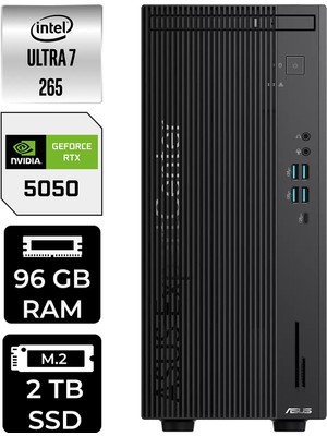 Asus Expertcenter B900MF Core Ultra 7 265 RTX 5050 8GB Masaüstü Bilgisayar 96GB RAM 2TB SSD FreeDOS + Per4 USB B9000072650010P803
