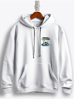 MGAX Deniz Summer Skull Arma Baskılı Regular Kapşonlu Sweatshirt