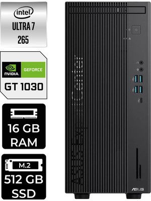 Asus Expertcenter B900MF Core Ultra 7 265 Masaüstü Bilgisayar 16GB RAM 512GB SSD FreeDOS + Per4 USB B9000072650010P541