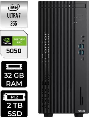 Asus Expertcenter B900MF Core Ultra 7 265 RTX 5050 8GB Masaüstü Bilgisayar 32GB RAM 2TB SSD Win11 Home + Per4 USB B9000072650010P828