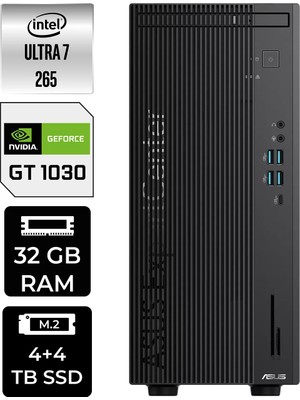 Asus Expertcenter B900MF Core Ultra 7 265 Masaüstü Bilgisayar 32GB RAM 4TB SSD Win11 Home + Per4 USB B9000072650010P590