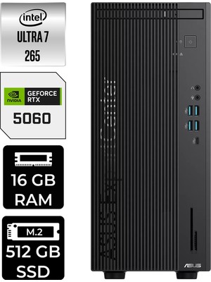 Asus Expertcenter B900MF Core Ultra 7 265 RTX 5060 8GB Masaüstü Bilgisayar 16GB RAM 512GB SSD Win11 Home + Per4 USB B9000072650010P941