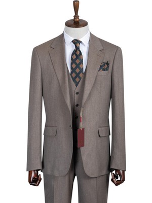 İlayda Emir Slim Fit, 3 Parça Takım Elbise, Erkek Klasik Yelekli, Premium Kumaş, Ofis ve Özel Gün Takımı