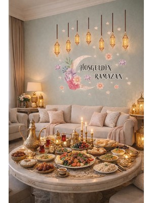 Pairla Sticker Hoş Geldin Ramazan Dekorlu Ramazan Hediyem, Ramazan Süsleri, Ramazan Ürünleri