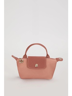 Lêvi D'or Pembe Mini Boy Deri Kapak Detaylı El Çantası