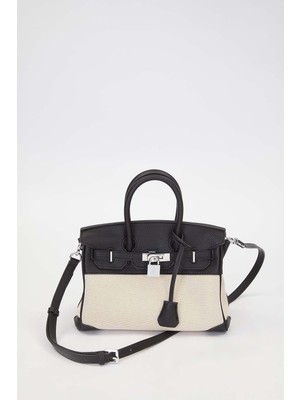 Levidor Siyah Kemer Kilit Detay El Çantası