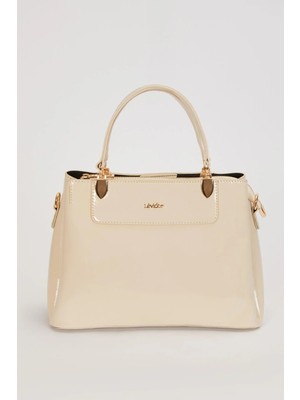 Levidor Krem - Rugan Üç Bölmeli El Çantası