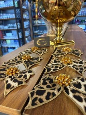 Ars Leopar Taşlısunumpeçetesi,6'lı Kokteyl Peçete, Fiyonk Leopar Peçete