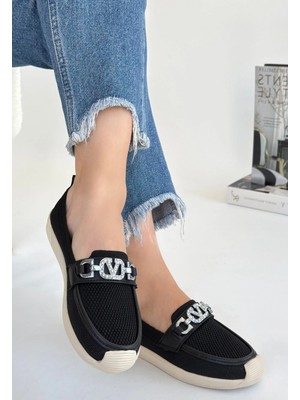 Erbilden Wata Siyah Triko Babet Ayakkabı