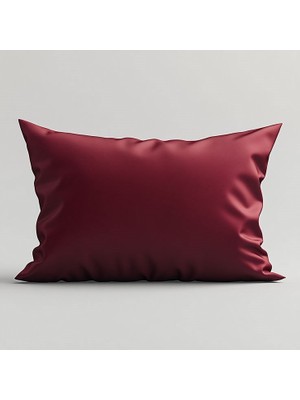Karahanbey Ipek Dokulu Mikrosaten Saten Yastık Kılıfı 50X70 (2’li Set) – Bordo – Saç ve Cilt Dostu