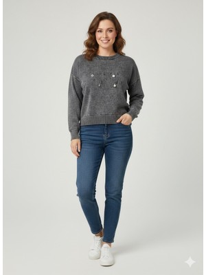 Centilmen Bdk Triko Aksesuar Işlemeli Bluz 161-1