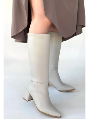 Erbilden Roksa Ten Cilt Topuklu Çizme