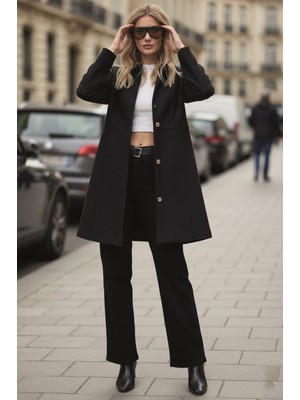 Barbora Dikiş Detaylı Tasarım Kaşe Kaban