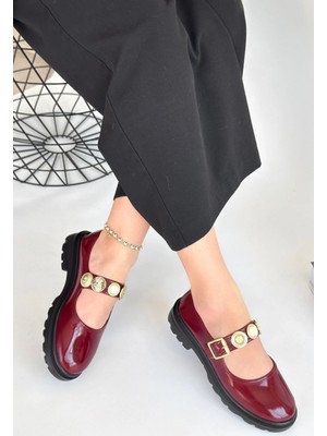 Erbilden Okira Bordo Rugan Oxford Ayakkabı