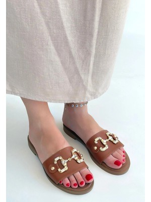 Erbilden Toha Taba Cilt Tokalı Terlik