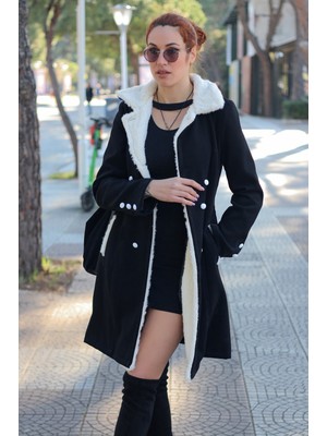 Barbora Kışlık Günlük Kaşe Kadın Kaban