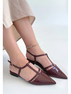 Erbilden Canca Bordo Rugan Babet Ayakkabı