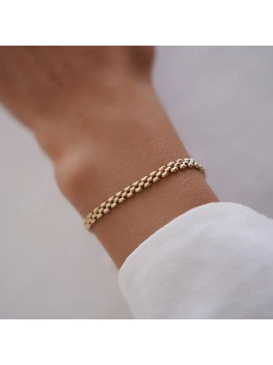 Altıntaş Minimal Retro Kordon Altın Bileklik