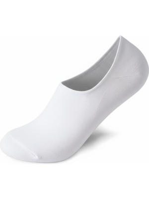 Rays 6 Çift Kadın Beyaz Esnek Pamuklu Örme Babet çorap 1020