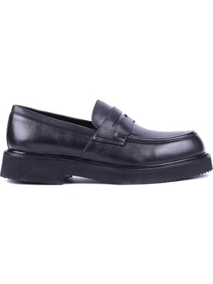 Shoetyle - Hakiki Deri Siyah Renk Erkek Loafer - 666-58-02