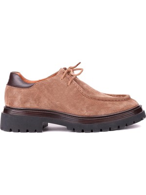 Shoetyle - Tarçın Hakiki Süet Bağcıklı Günlük Erkek Ayakkabı 115-K600