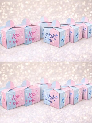 Patladı Gitti Cinsiyet Öğrenme Lokum Kutusu – Kız Mı Erkek Mi? (25 Adet)