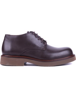 Shoetyle - Hakiki Deri Kahverengi Kısa Erkek Bot - 666-58-04