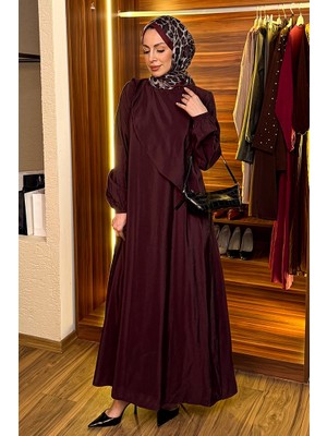 İlkimay.com Sarev Tesettür Elbise 1694 - Bordo