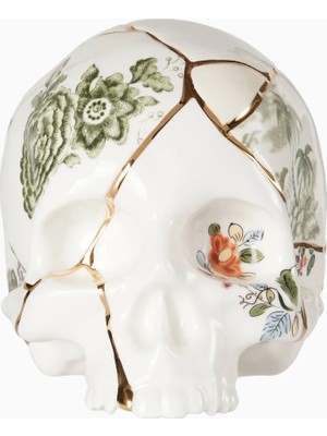 Seletti Kintsugi Skull Porselen Dekoratif Tasarım Obje