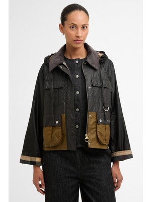 Barbour Liza Yağlı Ceket BK11 Black/grey/sand/dress