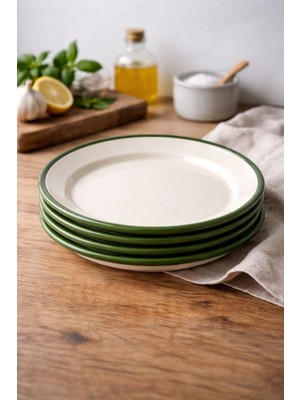 Emaye Servis Tabaği 25 cm 4'lü Set