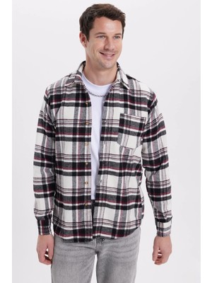 Tudors Erkek Regular Fit Rahat Kesim Kışlık Kareli Oduncu Gömlek