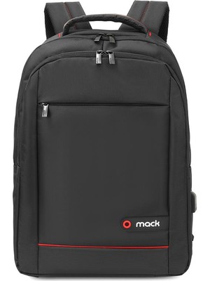 Nil Avm Mack MCC-006 15.6" Offıce USB Girişli Notebook Sırt Çantası Siyah