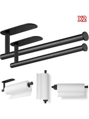 Microcase Çok Amaçlı Mutfak Banyo Tuvalet Paslanmaz Çelik Kağıt Havluluk 2 Adet AL5447