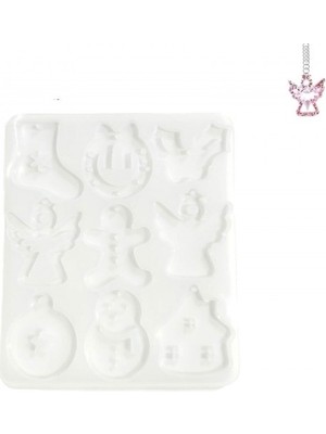 Epoksi Silikon Kalıp Yılbaşı Noel Çanı Geğik Kardan Adam Kalıbı 9 Lu