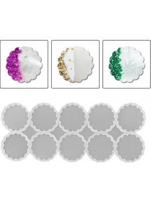 Epoksi Silikon Kalıp Dalgalı Kenar Magnet Kalıbı 6.8 cm 10 Lu