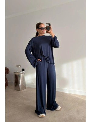 Purple By Banu Lacivert Basic Eşofman Takım