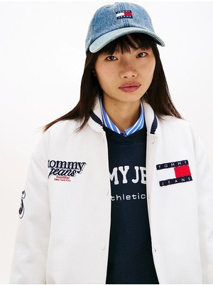 Tommy Hilfiger Heritage Kadın Mavi Jean Şapka (AW0AW18578-1A4)