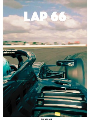 Pixaflair - F1 - Lap 66 - Çerçevesiz Poster