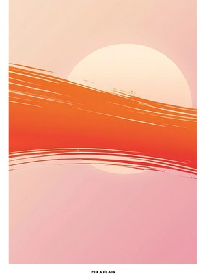Pixaflair - Sun - Tablo - Çerçevesiz Dekor Poster
