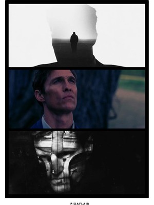 Pixaflair - True Dedective - Yellow King - Tablo - Çerçevesiz Film Poster