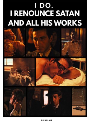 Pixaflair - The Godfather - Baptism - Tablo - Çerçevesiz Film Poster