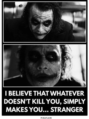 Pixaflair - The Dark Knight - Stranger - Çerçevesiz Poster