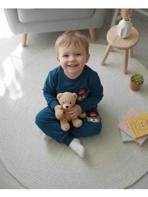 Gülbilir Erkek Bebek Mavi Ayı Ikili Eşofman Takımı Mevsimlik