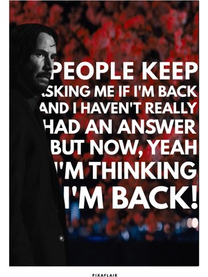 Pixaflair - John Wick - Keep Asking - Tablo - Çerçevesiz Film Poster